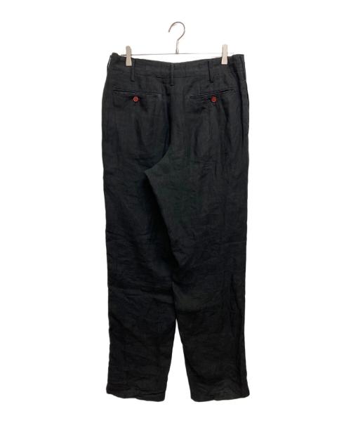Yohji Yamamoto pour homme（ヨウジヤマモト プールオム）Yohji Yamamoto pour homme (ヨウジヤマモト プールオム) 赤ボタン ステッチデザインパンツ　HY-P47-801 ブラック サイズ:SIZE　２の古着・服飾アイテム