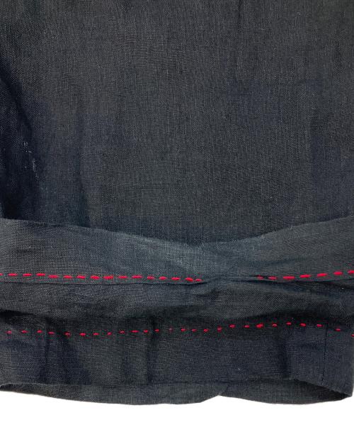 Yohji Yamamoto pour homme（ヨウジヤマモト プールオム）Yohji Yamamoto pour homme (ヨウジヤマモト プールオム) 赤ボタン ステッチデザインパンツ　HY-P47-801 ブラック サイズ:SIZE　２の古着・服飾アイテム
