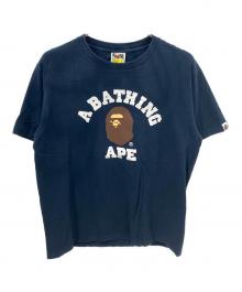 BAPE BY A BATHING APE（ベイプバイアベイシングエイプ）の古着「プリントTシャツ」｜ネイビー