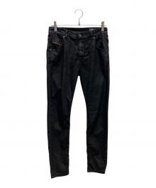 DIESEL（ディーゼル）の古着「コーティングスキニーパンツ」｜ブラック