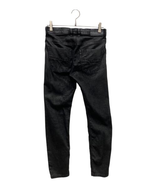 DIESEL（ディーゼル）DIESEL (ディーゼル) コーティングスキニーパンツ ブラック サイズ:W25の古着・服飾アイテム