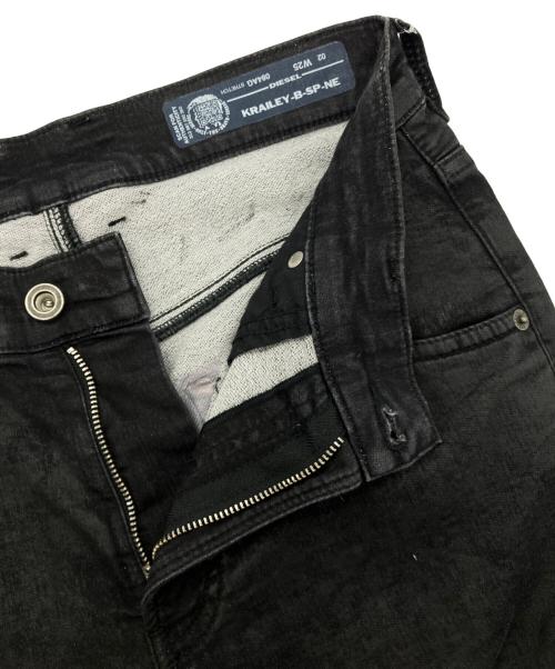 DIESEL（ディーゼル）DIESEL (ディーゼル) コーティングスキニーパンツ ブラック サイズ:W25の古着・服飾アイテム