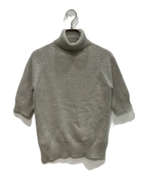 CELINE（セリーヌ）CELINE (セリーヌ) S/Sカシミヤハイネックニット グレー サイズ:Lの古着・服飾アイテム