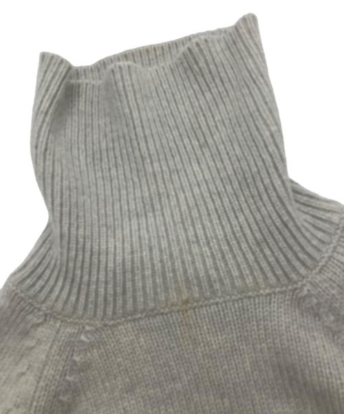 CELINE（セリーヌ）CELINE (セリーヌ) S/Sカシミヤハイネックニット グレー サイズ:Lの古着・服飾アイテム