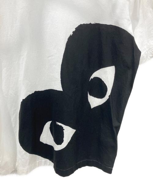 PLAY COMME des GARCONS（プレイコムデギャルソン）PLAY COMME des GARCONS (プレイコムデギャルソン) デカブラックハートTシャツ　AX-T347 ブラック×ホワイト サイズ:XLの古着・服飾アイテム