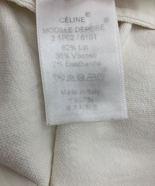 CELINE（セリーヌ）CELINE (セリーヌ) リネンブレンドパンツ ホワイト サイズ:36の古着・服飾アイテム
