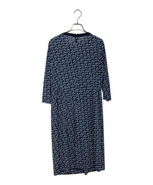Leilian（レリアン）LEILIAN (レリアン) 鍵柄ブラウスワンピース　LL71029A-UM ブルー サイズ:11の古着・服飾アイテム