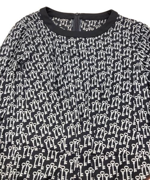 Leilian（レリアン）LEILIAN (レリアン) 鍵柄ブラウスワンピース　LL71029A-UM ブルー サイズ:11の古着・服飾アイテム