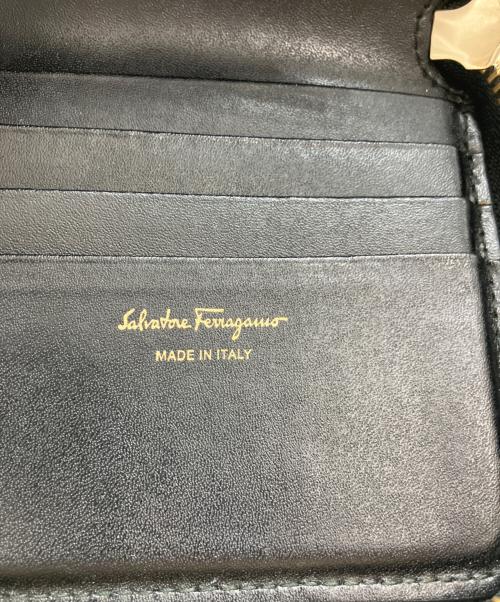 Salvatore Ferragamo（サルヴァトーレ フェラガモ）Salvatore Ferragamo (サルヴァトーレ フェラガモ) ガンチーニ レザー 財布 ブラックの古着・服飾アイテム