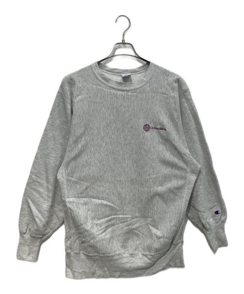 Champion（チャンピオン）Champion (チャンピオン) 90’s リバースウェーブ企業ロゴスウェット　刺繍タグ　CS FIRST BOSTON グレー サイズ:XLの古着・服飾アイテム