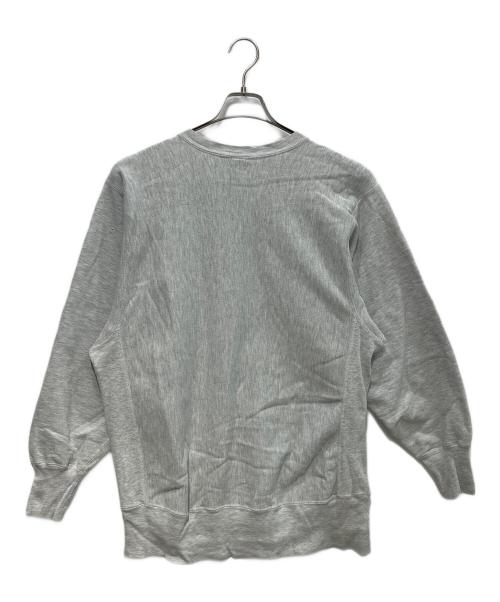 Champion（チャンピオン）Champion (チャンピオン) 90’s リバースウェーブ企業ロゴスウェット　刺繍タグ　CS FIRST BOSTON グレー サイズ:XLの古着・服飾アイテム