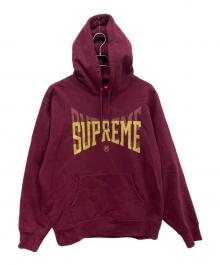 SUPREME（シュプリーム）の古着「Rhinestone Shadow Hooded Sweatshirt　22FW」｜ボルドー