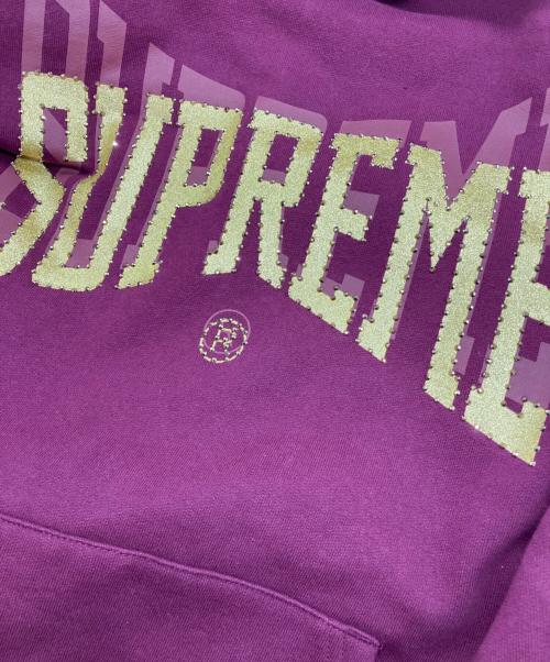SUPREME（シュプリーム）Supreme (シュプリーム) Rhinestone Shadow Hooded Sweatshirt　22FW ボルドー サイズ:Lの古着・服飾アイテム