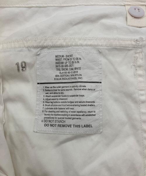 US ARMY（ユーエスアーミー）US ARMY (ユーエスアーミー) Snow Camo Over Pants ホワイト サイズ:Mの古着・服飾アイテム