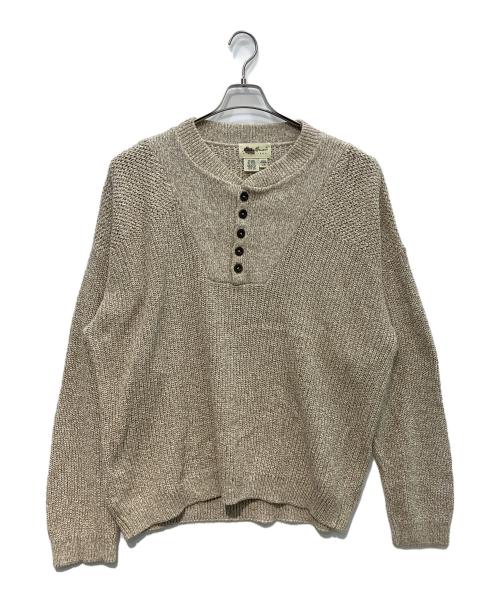 Eddie Bauer（エディーバウアー）Eddie Bauer (エディーバウアー) ヘンリーネックニット ベージュ サイズ:Lの古着・服飾アイテム