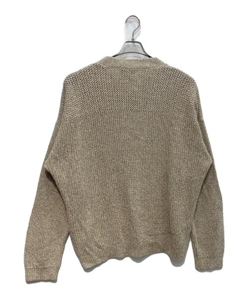 Eddie Bauer（エディーバウアー）Eddie Bauer (エディーバウアー) ヘンリーネックニット ベージュ サイズ:Lの古着・服飾アイテム
