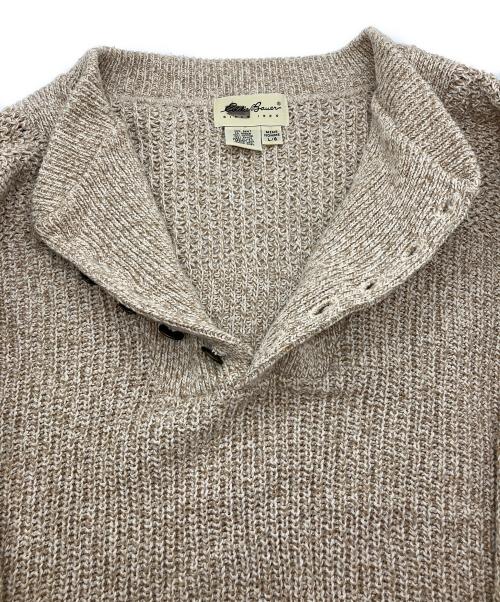 Eddie Bauer（エディーバウアー）Eddie Bauer (エディーバウアー) ヘンリーネックニット ベージュ サイズ:Lの古着・服飾アイテム