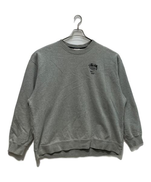 NIKE（ナイキ）NIKE (ナイキ) stussy (ステューシー) International Crewneck Sweatshirt グレー サイズ:XLの古着・服飾アイテム