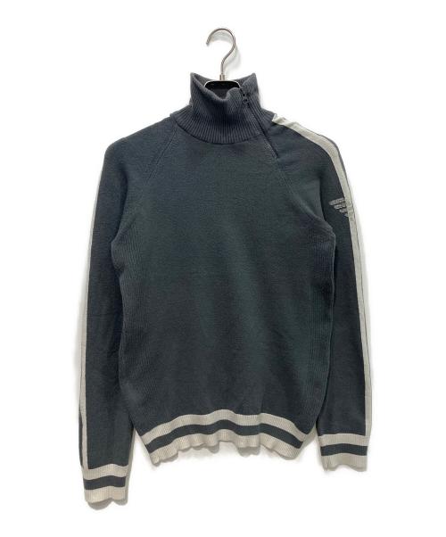 EMPORIO ARMANI（エンポリオ アルマーニ）EMPORIO ARMANI (エンポリオ アルマーニ) ジップアップニット グレー サイズ:Ｍの古着・服飾アイテム