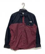 THE NORTH FACEザ ノース フェイス）の古着「L/S Nuptse Shirt　NR11961」｜レッド×ブラック