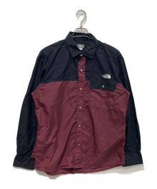 THE NORTH FACE（ザ ノース フェイス）の古着「L/S Nuptse Shirt　NR11961」｜レッド×ブラック