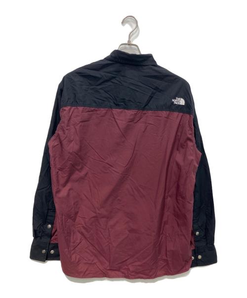 THE NORTH FACE（ザ ノース フェイス）THE NORTH FACE (ザ ノース フェイス) L/S Nuptse Shirt　NR11961 レッド×ブラック サイズ:Lの古着・服飾アイテム
