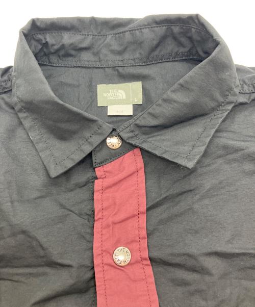 THE NORTH FACE（ザ ノース フェイス）THE NORTH FACE (ザ ノース フェイス) L/S Nuptse Shirt　NR11961 レッド×ブラック サイズ:Lの古着・服飾アイテム