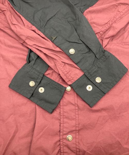 THE NORTH FACE（ザ ノース フェイス）THE NORTH FACE (ザ ノース フェイス) L/S Nuptse Shirt　NR11961 レッド×ブラック サイズ:Lの古着・服飾アイテム
