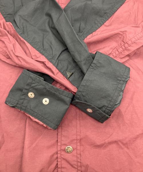 THE NORTH FACE（ザ ノース フェイス）THE NORTH FACE (ザ ノース フェイス) L/S Nuptse Shirt　NR11961 レッド×ブラック サイズ:Lの古着・服飾アイテム