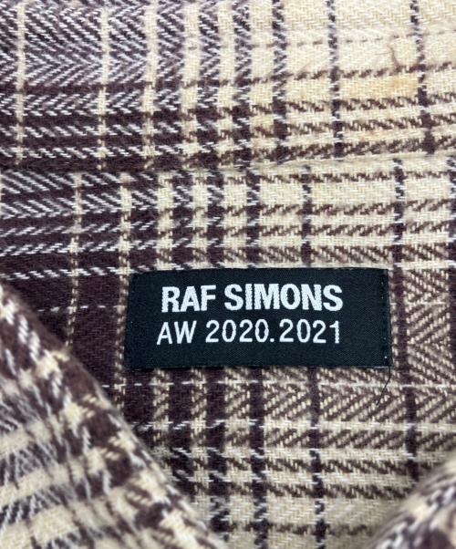 RAF SIMONS（ラフシモンズ）RAF SIMONS (ラフシモンズ) BIG FIT THE OTHERS SHIRT　20AW  ブラウン×ベージュ サイズ:48の古着・服飾アイテム