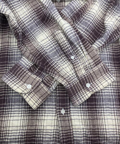 RAF SIMONS（ラフシモンズ）RAF SIMONS (ラフシモンズ) BIG FIT THE OTHERS SHIRT　20AW  ブラウン×ベージュ サイズ:48の古着・服飾アイテム