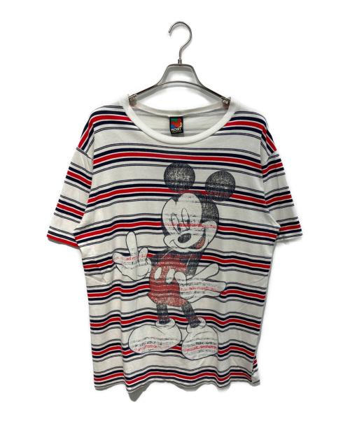 DISNEY（ディズニー）Disney (ディズニー) 90sミッキープリントTシャツ ホワイト サイズ:-の古着・服飾アイテム