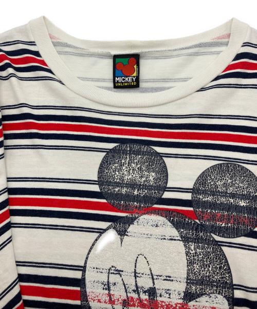 DISNEY（ディズニー）Disney (ディズニー) 90sミッキープリントTシャツ ホワイト サイズ:-の古着・服飾アイテム