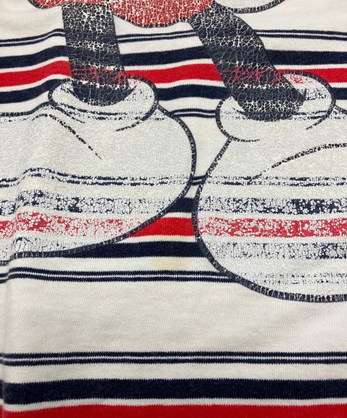 DISNEY（ディズニー）Disney (ディズニー) 90sミッキープリントTシャツ ホワイト サイズ:-の古着・服飾アイテム
