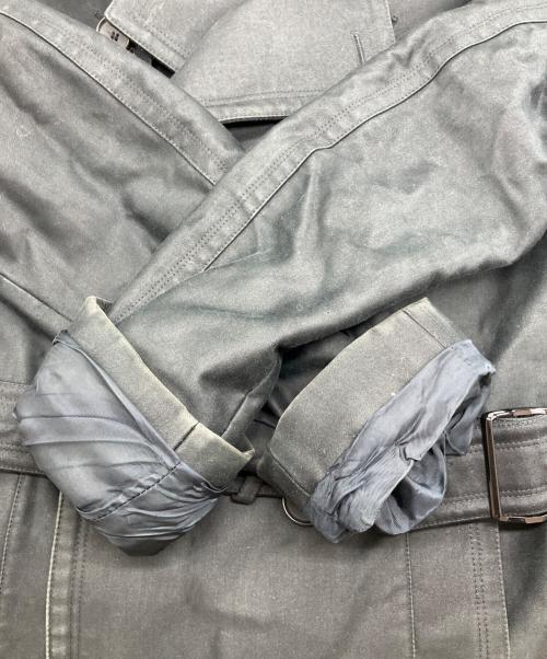 BALENCIAGA（バレンシアガ）BALENCIAGA (バレンシアガ) トレンチコート　2008年　ニコラ期  ブラック サイズ:48の古着・服飾アイテム