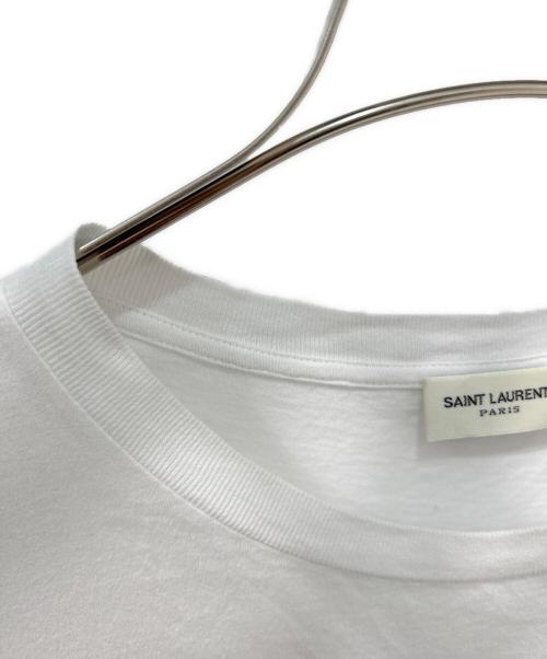 Saint Laurent Paris（サンローランパリ）Saint Laurent Paris (サンローランパリ) カレッジロゴTシャツ　YB1EH 9024 ホワイト サイズ:XSの古着・服飾アイテム