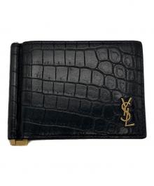 Saint Laurent Paris（サンローランパリ）の古着「タイニーカサンドラビルクリップウォレット　607738」｜ブラック
