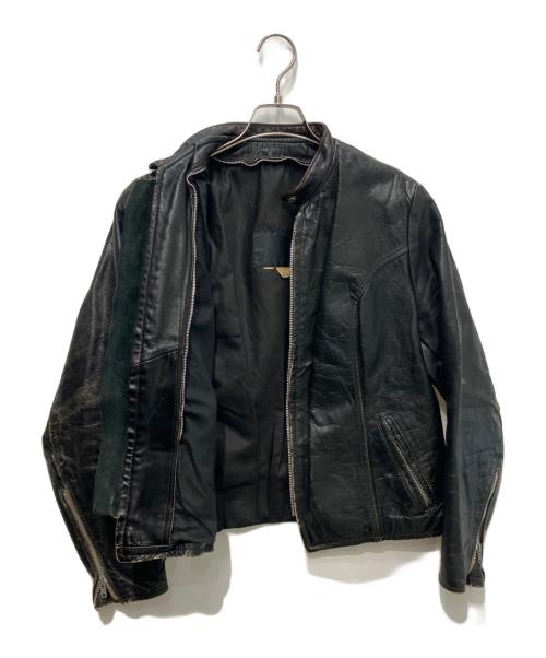 BROOKS（ブルックス）BROOKS (ブルックス) 60-70sレザージャケット　TALON デカ五角形ジップ  ブラック サイズ:-の古着・服飾アイテム