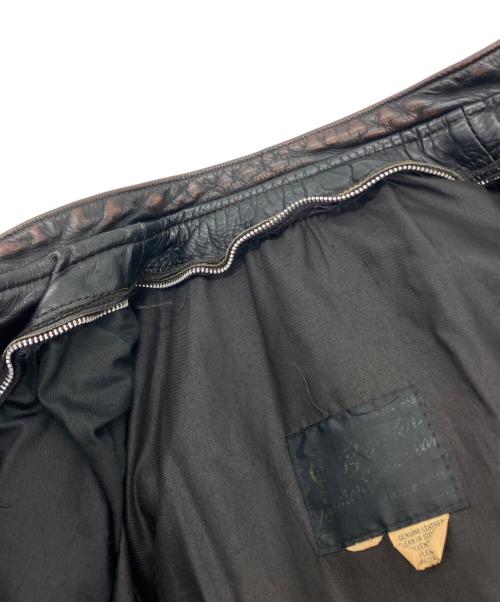 BROOKS（ブルックス）BROOKS (ブルックス) 60-70sレザージャケット　TALON デカ五角形ジップ  ブラック サイズ:-の古着・服飾アイテム