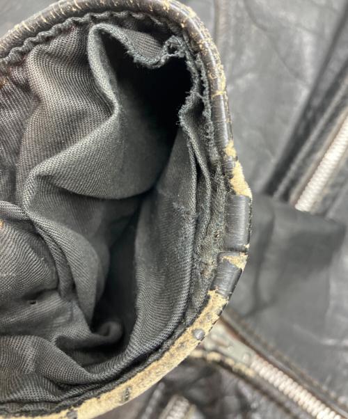 BROOKS（ブルックス）BROOKS (ブルックス) 60-70sレザージャケット　TALON デカ五角形ジップ  ブラック サイズ:-の古着・服飾アイテム