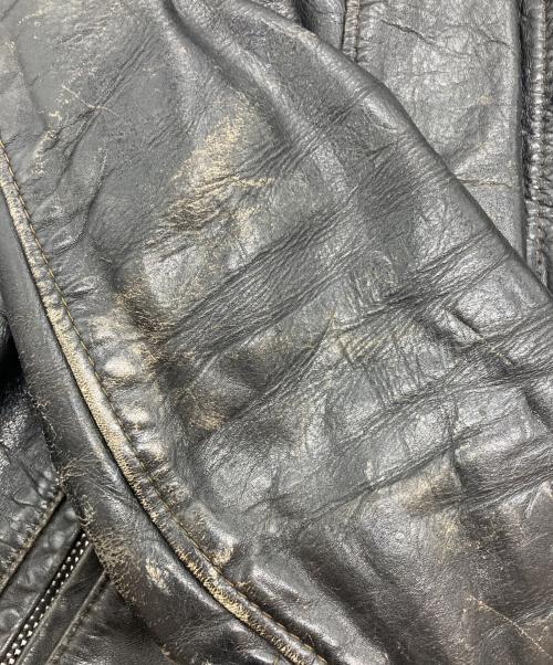 BROOKS（ブルックス）BROOKS (ブルックス) 60-70sレザージャケット　TALON デカ五角形ジップ  ブラック サイズ:-の古着・服飾アイテム