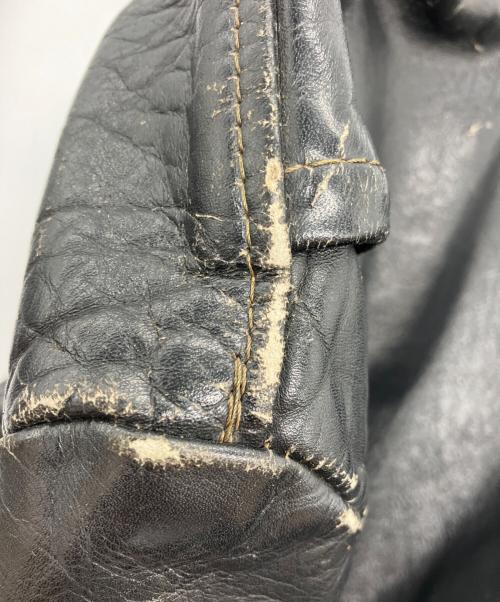 BROOKS（ブルックス）BROOKS (ブルックス) 60-70sレザージャケット　TALON デカ五角形ジップ  ブラック サイズ:-の古着・服飾アイテム