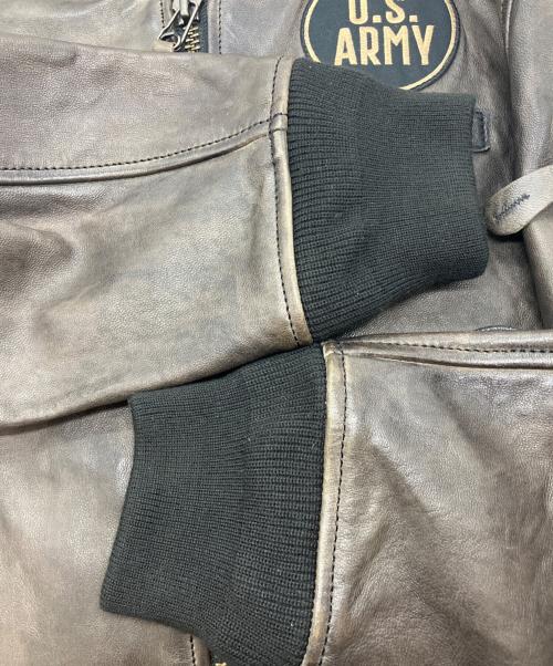AVIREX（アヴィレックス）AVIREX (アヴィレックス) エイジド レザー MA-1 ブラウン サイズ:Ｍの古着・服飾アイテム