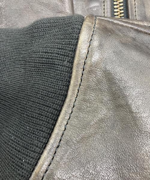 AVIREX（アヴィレックス）AVIREX (アヴィレックス) エイジド レザー MA-1 ブラウン サイズ:Ｍの古着・服飾アイテム