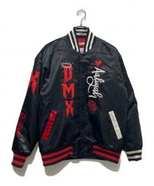 HEADGEAR CLASSICS×DMX（ヘッドギア-クラシックス×ディーエムエックス）の古着「BACK IN ONE PIECE SATIN JACKET」｜ブラック