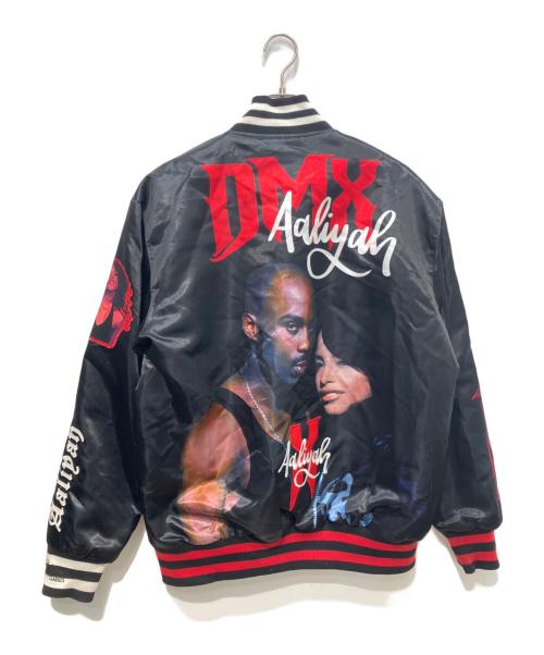 HEADGEAR CLASSICS（ヘッドギア-クラシックス）HEADGEAR CLASSICS (ヘッドギア-クラシックス) DMX (ディーエムエックス) BACK IN ONE PIECE SATIN JACKET ブラック サイズ:XLの古着・服飾アイテム