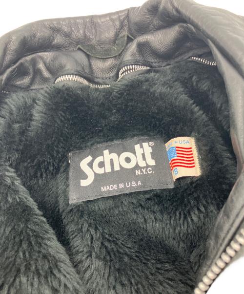 Schott（ショット）Schott (ショット) ライナー付ライダースジャケット ブラック サイズ:38の古着・服飾アイテム