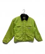 stussyステューシー）の古着「Washed Canvas Shop Jacket」｜グリーン