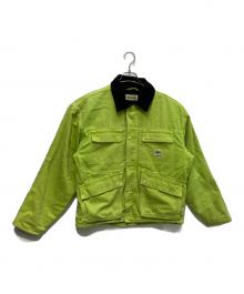 stussy（ステューシー）の古着「Washed Canvas Shop Jacket」｜グリーン
