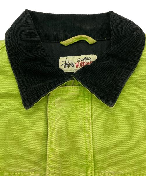 stussy（ステューシー）stussy (ステューシー) Washed Canvas Shop Jacket グリーン サイズ:Ｍの古着・服飾アイテム